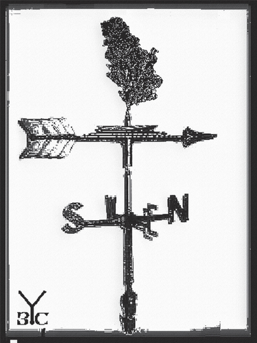 Cartoon: Weather vane Serbia (medium) by Zoran Spasojevic tagged serbia,kragujevac,paske,zoran,spasojevic,weathervane,graphics,collage,digital,emailart