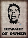 Cartoon: Beware of owner (small) by Zoran Spasojevic tagged zoran,spasojevic