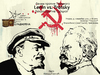 Cartoon: Lenin vs. Trotsky (small) by Zoran Spasojevic tagged zoran,spasojevic