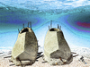 Cartoon: Shoes for underwater walking (small) by Zoran Spasojevic tagged shoes,underwater,walk,digital,collage,zoran,spasojevic,paske,kragujevac,emailart,serbia