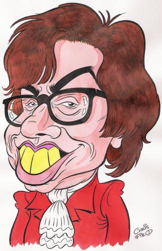 Cartoon: Austin powers caricature (medium) by fieldtoonz tagged austin