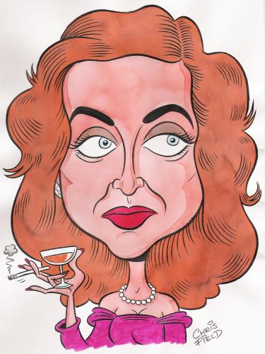 Cartoon: Bette Davis caricature (medium) by fieldtoonz tagged bette