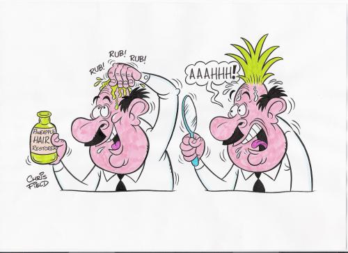 Cartoon: Hair restorer (medium) by fieldtoonz tagged hair