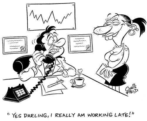 Cartoon: secretary (medium) by fieldtoonz tagged office,phone,secretary,notebook,work