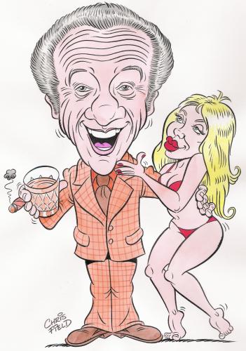 Cartoon: Sid James (medium) by fieldtoonz tagged caricature