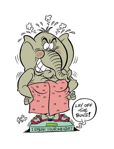 Cartoon: Weight (medium) by fieldtoonz tagged diet,food,weight,elephant