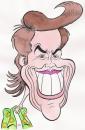 Cartoon: Ace ventura caricature (small) by fieldtoonz tagged ace