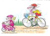 Cartoon: Bike race (small) by fieldtoonz tagged bike cyclist road kid