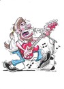 Cartoon: cartoon adam (small) by fieldtoonz tagged rock,guitar,singer,music