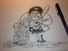 Cartoon: Pentel brush pen cartoon 3 (small) by fieldtoonz tagged bully,bat,homework