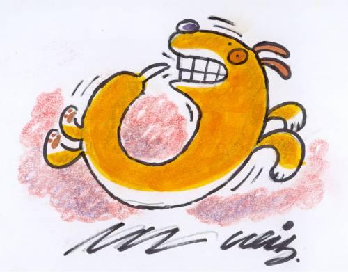 Cartoon: A dog chasing its tail (medium) by neilo tagged dog
