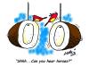 Cartoon: Can you hear horses? (small) by neilo tagged birds,coconuts,horses