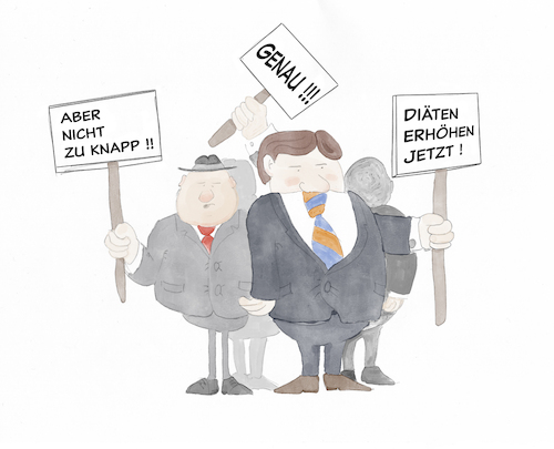 Cartoon: Diäten erhöhen ! (medium) by beangrphx tagged diäten,erhöhung,erhöhen,gehaltserhöhung,konjunktur,demo,forderung,politiker,politik,einkommen,satt