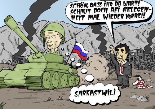 Cartoon: Georgien (medium) by Weltasche tagged georgien,saakashwilli,putin,russland,russia,georgia,südossetien,krieg,konflikt