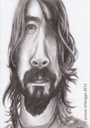 Cartoon: Dave Grohl (medium) by Joen Yunus tagged rockstar,drawing,pencil