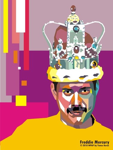 Cartoon: Freddie Mercury (medium) by Joen Yunus tagged illustration,portrait,pop