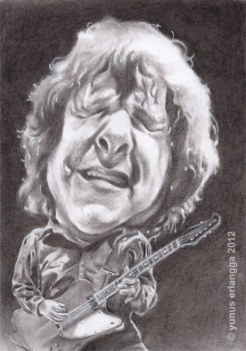 Cartoon: Gary Moore (medium) by Joen Yunus tagged caricature,drawing,rockstar,pencil