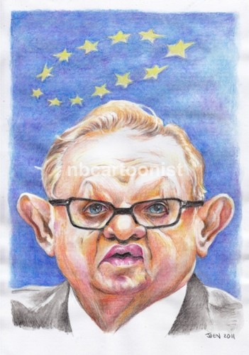 Cartoon: Martti Ahtisaari (medium) by Joen Yunus tagged carricature,colored,pencil