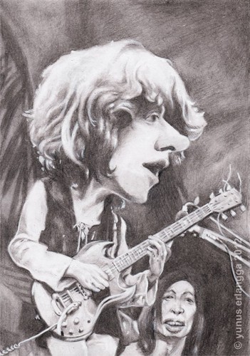 Cartoon: Mick Taylor (medium) by Joen Yunus tagged pencil,rock,star,drawing,caricature