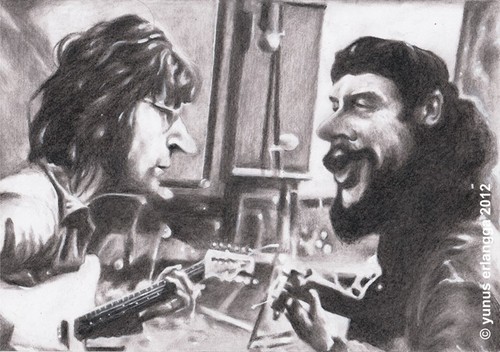 Cartoon: the Legendary Jam-Session??? (medium) by Joen Yunus tagged pencil,che,lennon