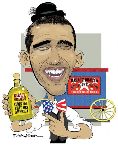 Cartoon: Barack Obama (medium) by drawgood tagged politics,caricature,portrait,people,politician,president