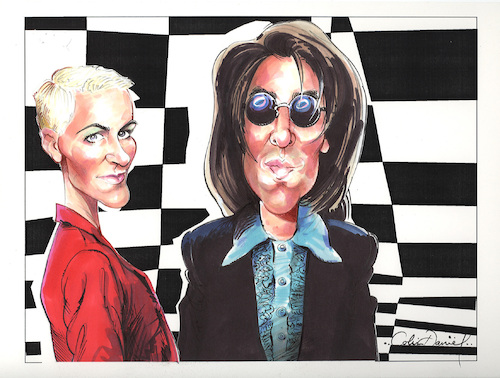 Cartoon: Annie Lennox caricature (medium) by Colin A Daniel tagged annie,lennox,caricature,colin,daniel