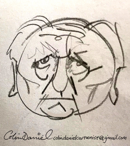 Cartoon: Charles Carson caricature (medium) by Colin A Daniel tagged charles,carson,caricature,drawing,cartoon