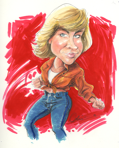 Cartoon: Cynthia Rothrock caricature (medium) by Colin A Daniel tagged cynthia,rothrock,caricature,colin,daniel