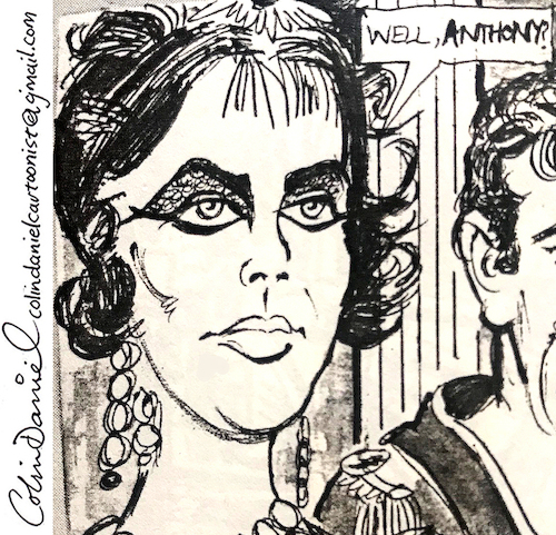 Cartoon: Elizabeth Taylor caricature (medium) by Colin A Daniel tagged elizabeth,taylor,caricature