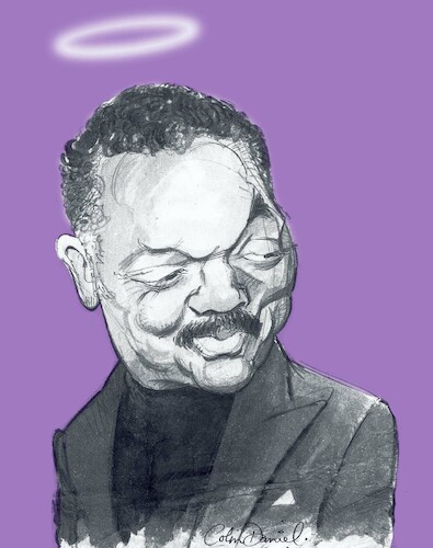 Cartoon: Jesse jackson caricature (medium) by Colin A Daniel tagged jesse,jackson,caricature,colin,daniel