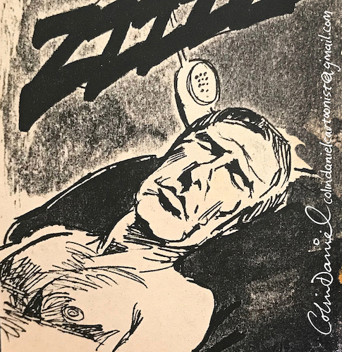 Cartoon: Jon Cypher caricature drawing 19 (medium) by Colin A Daniel tagged jon,cypher,caricature,drawing,19