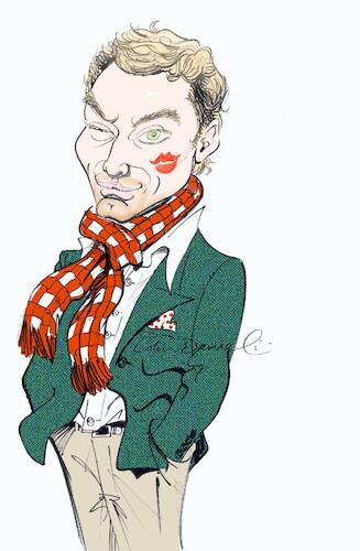 Cartoon: Jude Law caricature (medium) by Colin A Daniel tagged jude,law,caricature,colin,daniel
