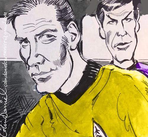 Cartoon: Leonard Nimoy caricature (medium) by Colin A Daniel tagged leonard,nimoy,caricature