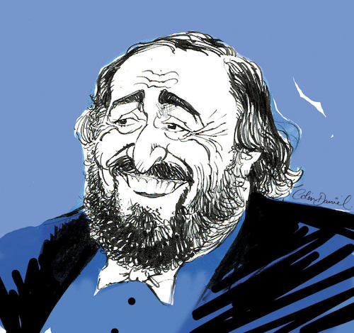 Cartoon: Luciano Pavarotti caricature (medium) by Colin A Daniel tagged luciano,pavarotti,caricature,colin,daniel
