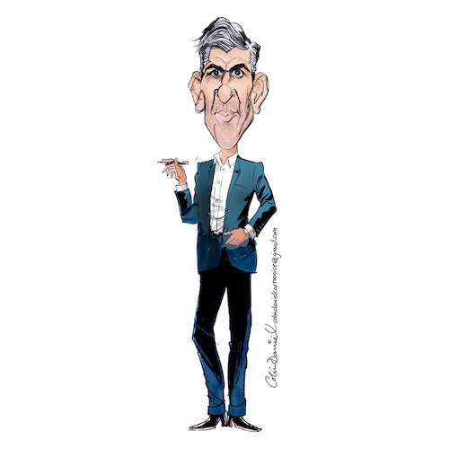 Cartoon: rishi sunak caricature (medium) by Colin A Daniel tagged rishi,sunak,caricature