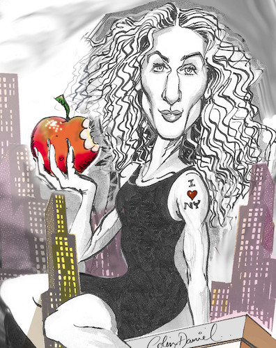 Cartoon: Sarah Jessica Parker caricature (medium) by Colin A Daniel tagged sarah,jessica,parker,caricature,colin,daniel