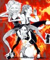Cartoon: charlies Angels caricature (small) by Colin A Daniel tagged charlies,angels,caricature