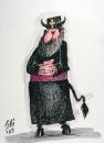 Cartoon: devil on church (small) by SAI tagged priest,devil,church,father