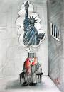 Cartoon: jail (small) by SAI tagged liberty,jail