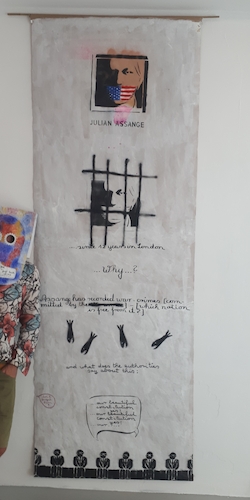 Cartoon: NOW HE IS FREE (medium) by kirti ingerfurth tagged julian,assange