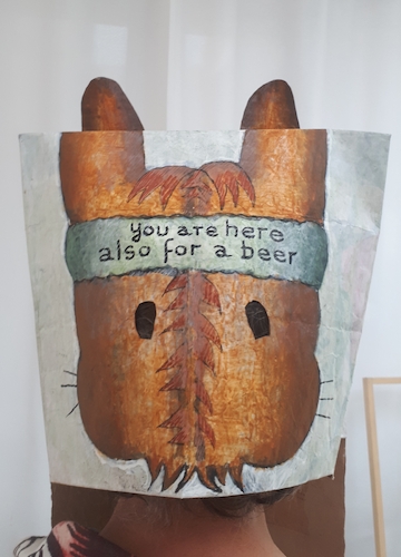 Cartoon: my name is art (medium) by kirti ingerfurth tagged painted,mask