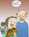 Cartoon: Stuhlprobe (small) by Phil tagged kot,mann,frau