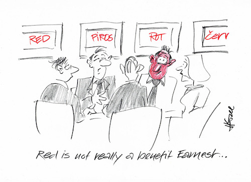 Cartoon: Advantage Red (medium) by helmutk tagged business