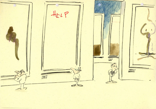 Cartoon: Artistic Distancing (medium) by helmutk tagged society