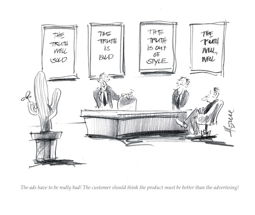 Cartoon: Badvertising (medium) by helmutk tagged business