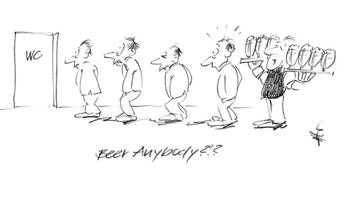 Cartoon: Beer Anyody (medium) by helmutk tagged business,politics,economy