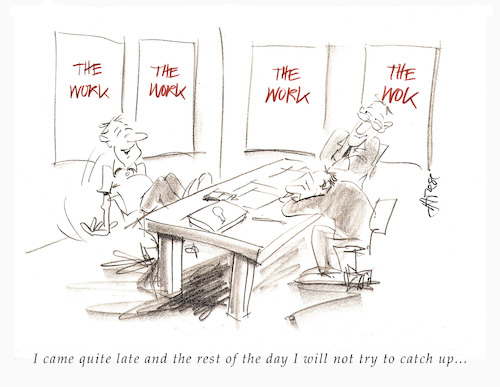 Cartoon: Catch Up (medium) by helmutk tagged business