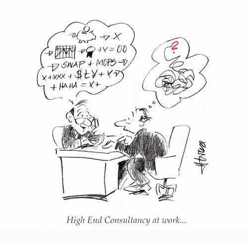 Cartoon: Consultant de Luxe (medium) by helmutk tagged business