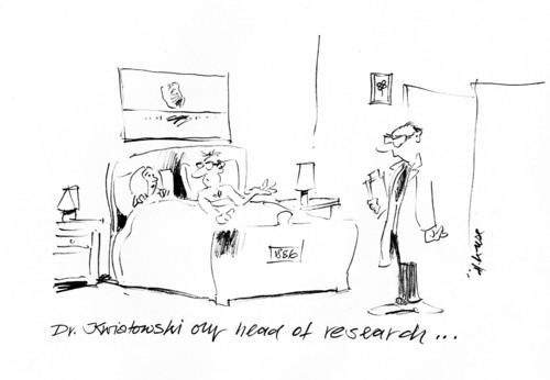 Cartoon: Dr. Kwiatowski (medium) by helmutk tagged society,and,sales