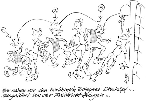 Cartoon: Dreiköpf (medium) by helmutk tagged social,life